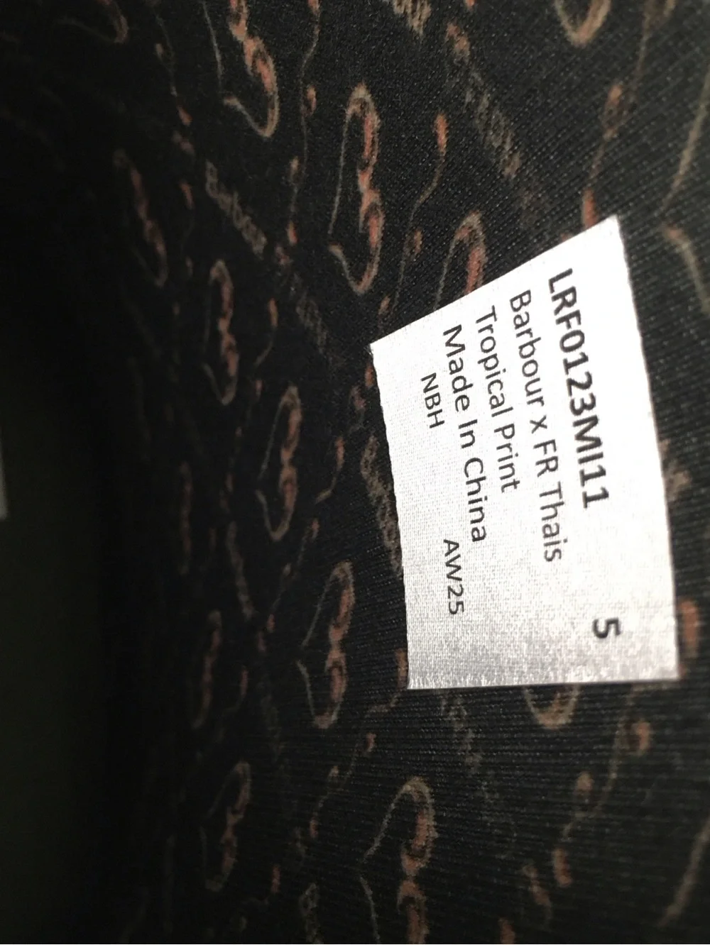 Barbour fusing signature